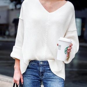 Free People La Brea V-Neck Sweater